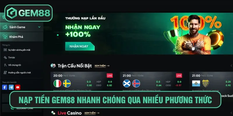 nạp tiền Gem88